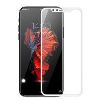 Захисні стекла для iPhone X Baseus Silk-Screen Tempered Glass Film 0.2 mm (White)