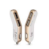 Автомобільний зарядний пристрій Baseus smart-thin series car charger (white-gold)