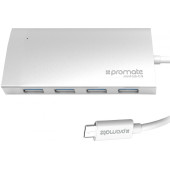 Перехідник Promate miniHub-C4 USB 3.0 (Silver)