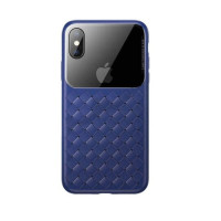 Чохол накладка iPhone Xs Max Baseus Weaving Case (blue)