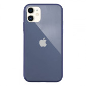 Чехол Накладка для iPhone 11 Glass Pastel color Logo (lavander gray )