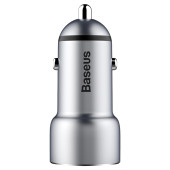 Автомобільний зарядний пристрій Baseus Little Giant Dual (Сірий)