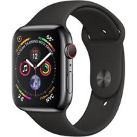 Apple Watch Series 4 GPS + LTE 40mm Stainless Steel Case with White Sport Band (MTVJ2)