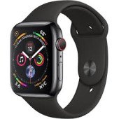 Apple Watch Series 4 GPS + LTE 40mm Stainless Steel Case with White Sport Band (MTVJ2)