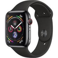 Apple Watch Series 4 GPS + LTE 40mm Stainless Steel Case with White Sport Band (MTVJ2)
