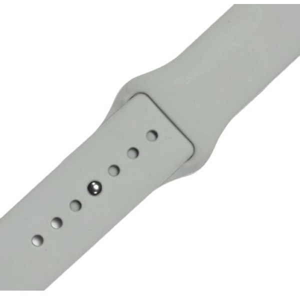 Ремінець-браслет для Apple Watch 38mm Silicone Band (Світло сірий)