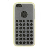 Чехол Накладка для iPhone 5C HELLODEERE SLIM (Жёлтый) (силикон)