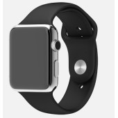 Apple Watch 38mm Stainless Steel Case with Black Sport Band (MJ2Y2)