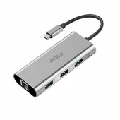 Перехідник WiWU Apollo HUB Type-C 4-in-1 A430(Gray)
