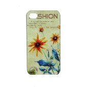 Чохол Накладка для iPhone 4/4S LAVAS SWAROVSKI Flower FASHION (Бежевий) (Пластик)
