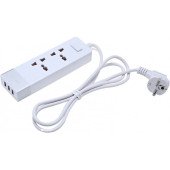 Сетевой фильтр REMAX RU-S3 2 розетки +3 USB white (1.5 m)