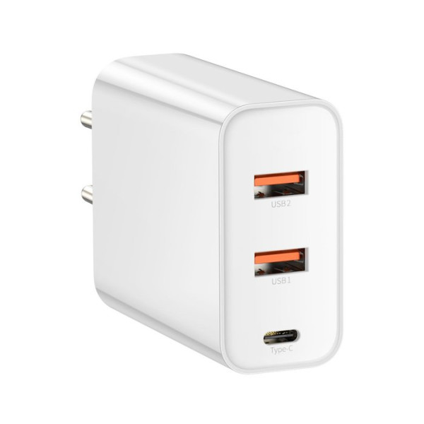 Мережевий зарядний пристрій Baseus Speed PPS Quick Charger PDout/USB/30W/5A/QC/PD White - фото Мережевий зарядний пристрій Baseus Speed PPS Quick Charger PDout/USB/30W/5A/QC/PD White