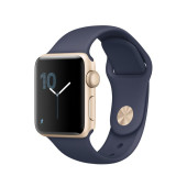Apple Watch Series 2 42mm Gold Aluminum Case with Midnight Blue Sport Band (MQ152)