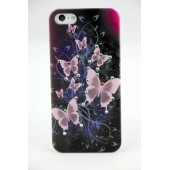 Чехол Накладка для iPhone  5/5S LAVAS SWAROVSKI Butterfly (Черный) (Пластик)