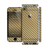 Защитная Пленка для iPhone 5/5S SLIMSKIN (360) (Золотой ) (Carbon)