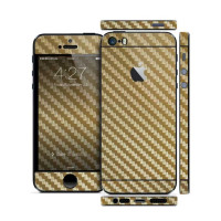 Защитная Пленка для iPhone 5/5S SLIMSKIN (360) (Золотой ) (Carbon)