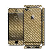 Захисна Плівка для iPhone 5/5S SLIMSKIN (360) (Золотий ) (Carbon)