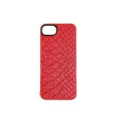 Чехол Накладка для iPhone 5/5S GRIFFIN  (красный) (кожа)