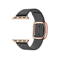 Ремінець для Apple Watch 42mm/44mm Modern Buckle Leather Gold (black)