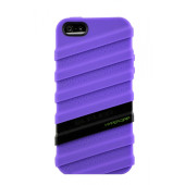 Чехол Накладка для iPhone  5/5S MUSUBO HYPER-GRIP MYMMY (Фиолетовый) (Силикон)