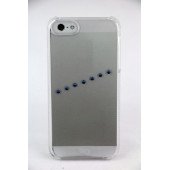 Чехол Накладка для iPhone 5/5S WD Sash Ice B SWAROVSKI ELEMENT(Прозрачный) (Пластик)