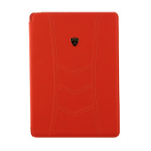 Чехол Книжка для iPad Air Lamborghini (Красный) (Кожа)