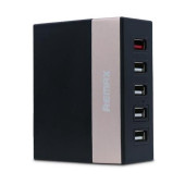 Мережевий зарядний пристрій REMAX RU-U1 5 USB(Чорний)