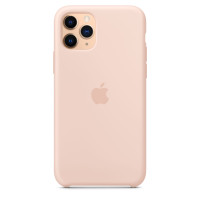 Чехол Накладка для iPhone 11 Pro Apple Silicon Case (Pink Sand) (Полиулетан)