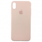 Чехол Накладка для iPhone Xs Max Apple Silicon Slim Case (Pink Sand) (Полиулетан)