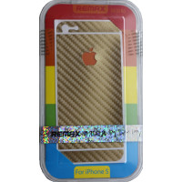 Захисна Плівка для iPhone 5/5S REMAX CARBON (Золотий )