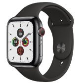 Apple Watch Series 5 LTE 44mm Space Black Steel w. Black b.- Space Black Steel (MWW72, MWWK2)