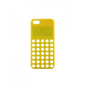 Чехол Накладка для iPhone 5C Creative Cace Logo (желтый) (пластик)