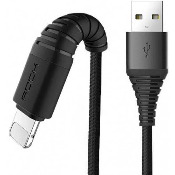 Кабель ROCK Hi-Tensile Lightning 100cm (black) - фото Кабель ROCK Hi-Tensile Lightning 100cm (black)