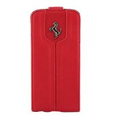 Чехол Флип для iPhone 5C FERRARI Montecarlo (красный) (кожа)