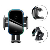 Авто Тримач Baseus Electric Light Holder Wireless Charger (15W) White