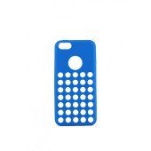 Чехол Накладка для iPhone 5C Creative Cace (синий) (силикон)