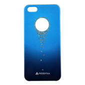 Чехол Накладка для iPhone 5/5S RGBMIX Diamond (синий) (пластик)