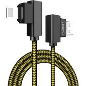 Кабель ROCK Dual-end L-shape Lightning 100cm (yellow)
