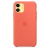 Чехол Накладка для iPhone 11 Apple Silicon Case (Clementine) (Полиулетан)
