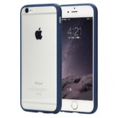 Чохол Накладка для iPhone 6 ESCOTT Clear Shell (Прозорий+Синій) (Пластик)