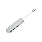 Перехідник WiWU HUB Type-C 3-in-1 T1 (Silver)