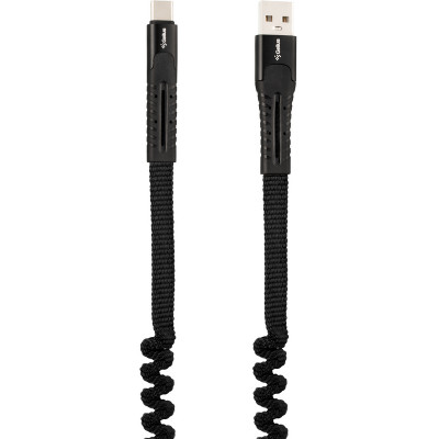 USB Cable Gelius Pro Spring GP-UC101 Type-C Black (2.4A) (12 мес)
