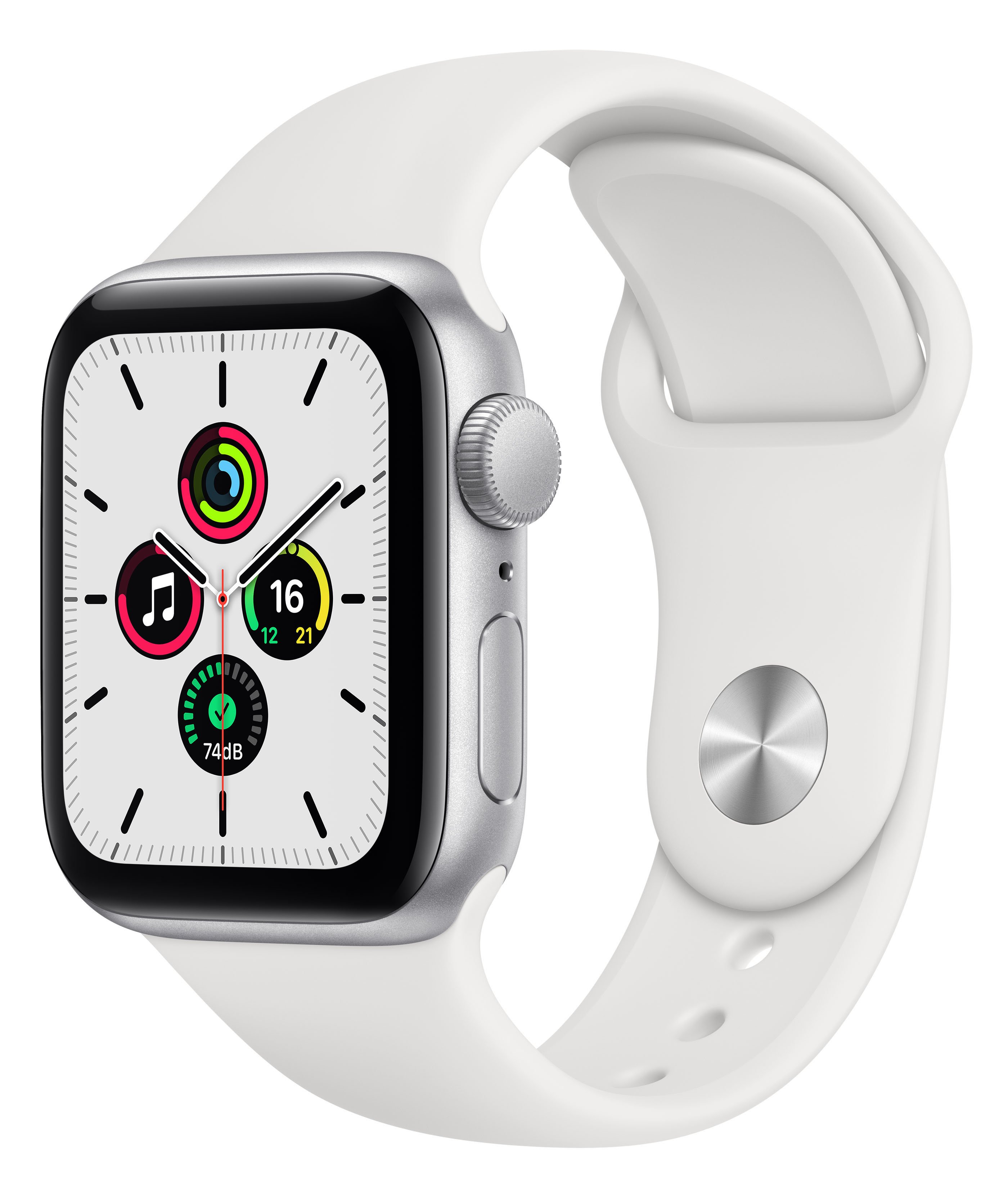 Apple Watch SE GPS 40mm Silver Aluminum Case w. White Sport B. (MYDM2UL/A) UACRF