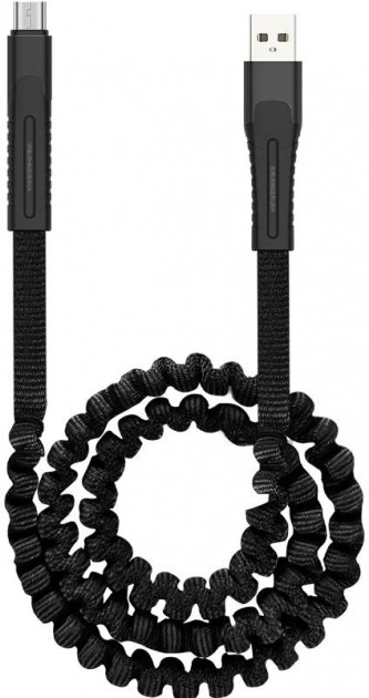 USB Cable Gelius Pro Spring GP-UC101 Micro USB Black (2.4A) (12 мес)