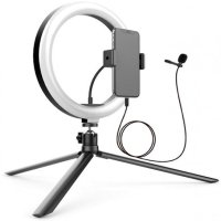 Gelius Pro Blogger Set Life Hack GP-BS001 (Led кольцо + микрофон + tripod + держатель для телефона) (12 мес)