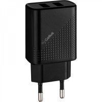 СЗУ Gelius Pro Vogue GP-HC011 2USB 2.4A + Cable MicroUSB Black (12 мес)