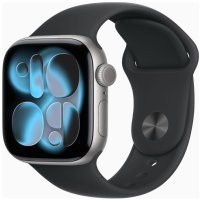 Apple Watch Series 11 GPS 42mm Space Grey Alu. Case w. Black S. Band - S/M (MEQW4)