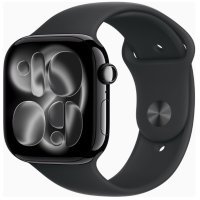 Apple Watch Series 11 GPS 46mm Jet Black Alu. Case w. Black S. Band - M/L (MEUX4)