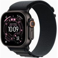 Apple Watch Ultra 3 GPS + Cellular 49mm Black Tit. Case w. Black Alpine Loop - Small (MF0Q4)