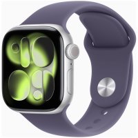 Apple Watch Series 11 GPS + Cellular 42mm Silver Alu. Case w. Purple Fog S. Band - M/L (MF8J4)